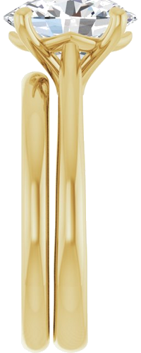 14K Yellow 10x8 mm Oval Solitaire Engagement Ring Mounting (9)