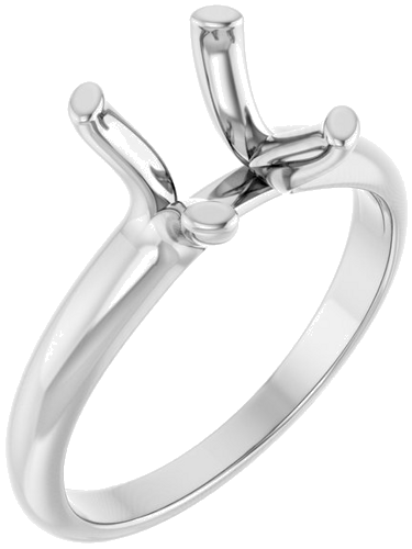 Sužadėtuvių Žiedas „Solitaire“ 585 Baltojo Aukso Oval 10mm x 8mm (1)