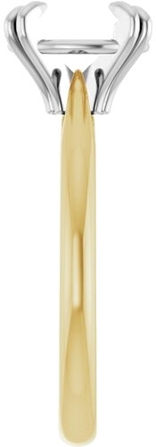 14K Yellow White 9 x 7 mm Oval Engagement Ring Mounting (4)