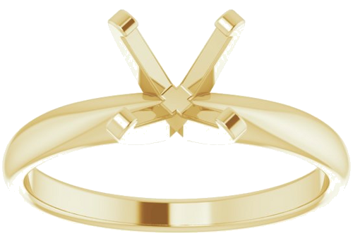 Sužadėtuvių Žiedas „Solitaire“ 585 Geltonojo Aukso Round 7mm (3)