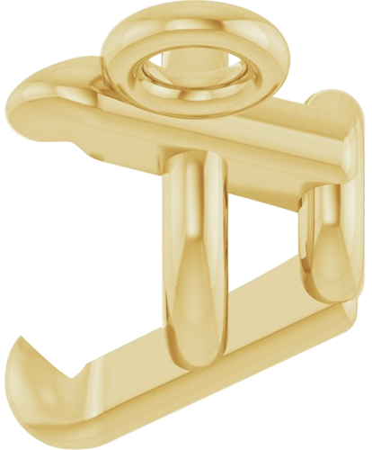 14K Yellow 4 mm Round 3-Prong Claw Necklace Center (3)