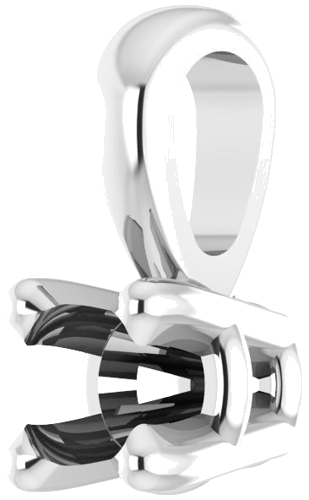 Pakabukas „Solitaire“ 585 Baltojo Aukso Round 2.5mm (2)