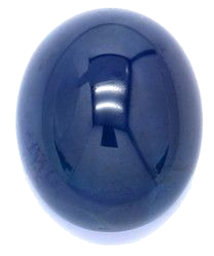 4.17 carat BLUE CABOCHON cut Oval Safyras (1)