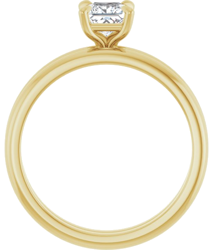 14K Yellow  4.5x4.5 mm Square Solitaire Engagement Ring Mounting (7)