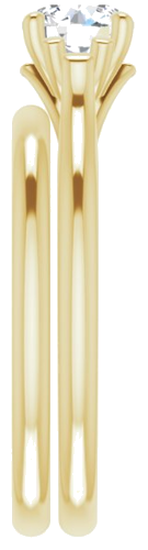 Sužadėtuvių Žiedas „Solitaire“ 585 Geltonojo Aukso Round 5.8mm (9)