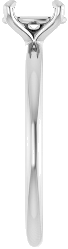 Platinum  7x5 mm Oval Solitaire Engagement Ring Mounting (4)