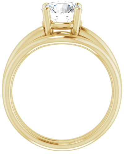 14K Yellow 7.4 mm Round Engagement Ring Mounting (7)