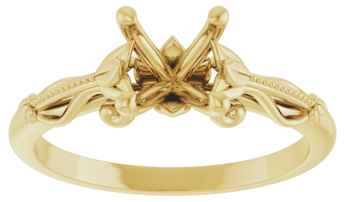 Sužadėtuvių Žiedas „Sculptural-Inspired Solitaire“ 585 Geltonojo Aukso Oval 8mm x 6mm (3)