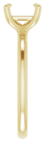 14K Yellow  6x6 mm Square Solitaire Engagement Ring Mounting (4)