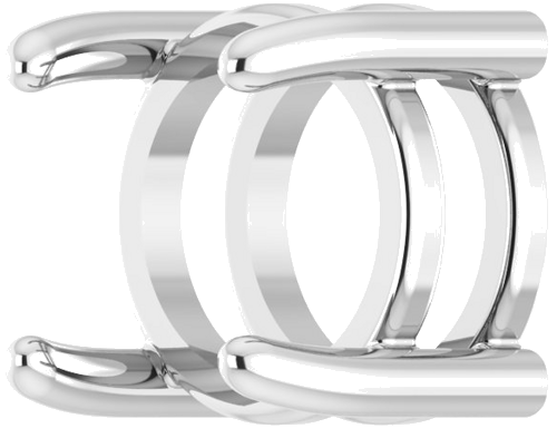 14K White 6 mm Round Cabochon Pendant Mounting (2)