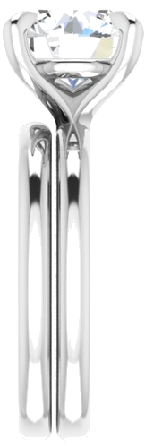 14K White  9.4 mm Round Solitaire Engagement Ring Mounting (9)