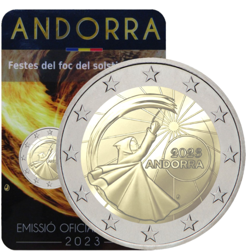 2023 Andorra Summer solstice fire festival 2 euro BU coin (1)