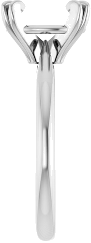 14K White 10 x 8 mm Oval Engagement Ring Mounting (4)