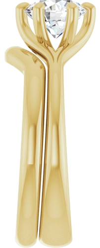 Sužadėtuvių Žiedas „Solitaire“ 585 Geltonojo Aukso Round 6.5mm (9)