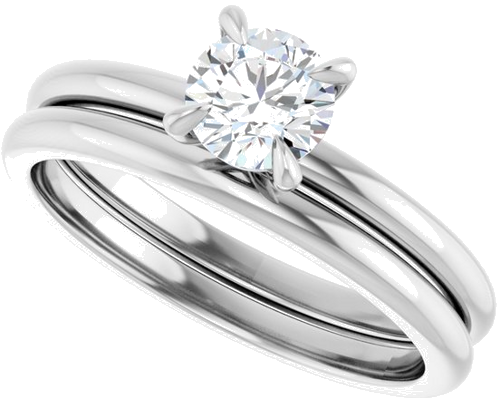 Platinum  5.2 mm Round Solitaire Engagement Ring Mounting (10)