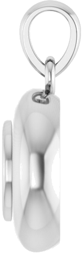 Sterling Silver 5 mm Round Bezel-Set Puffy Pendant Mounting (3)