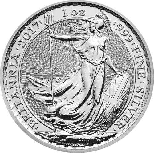 1 унция Сребърна монета Британия £2 (Смесена година) (1)