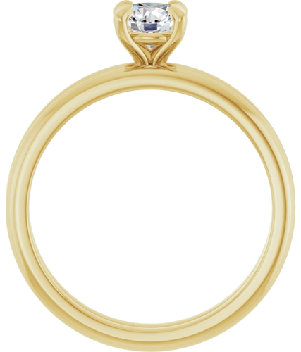 Sužadėtuvių Žiedas „Solitaire“ 585 Geltonojo Aukso Round 5.2mm (7)