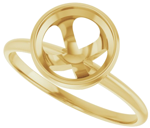 Sužadėtuvių Žiedas „Solitaire“ 585 Geltonojo Aukso Round 8.2mm (5)