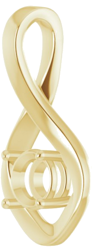 Pakabukas „Infinity-Inspired“ 585 Geltonojo Aukso Round 5.5mm (2)