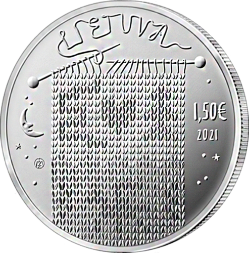 2021 Литва Эгле - Королева ужей монета 1,5 евро (1)