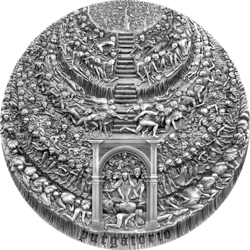 5 oz Dieviškoji komedija 2021 Kamerūnas sidabrinė moneta (2)