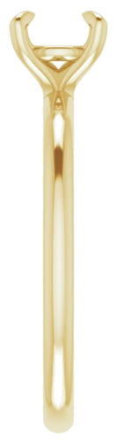 10K Yellow  6 mm Round Solitaire Engagement Ring Mounting (4)