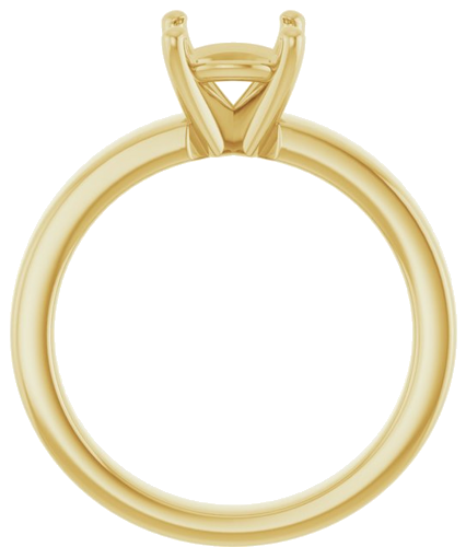 14K Yellow 7.4 mm Round Solitaire Engagement Ring Mounting (2)