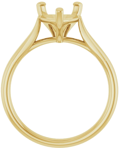 14K Yellow 8x8 mm Heart Engagement Ring Mounting (2)