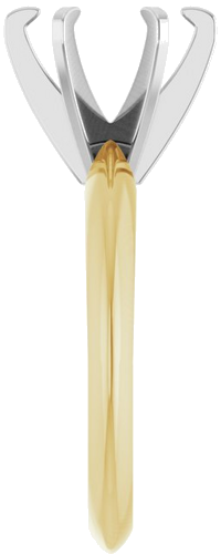 Sužadėtuvių Žiedas „Solitaire“ 585 Baltojo Ir Geltonojo Aukso Round 8.2mm (4)