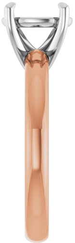 Sužadėtuvių Žiedas „Solitaire“ 585 Baltojo Ir Rožinis Aukso Oval 9mm x 7mm (4)