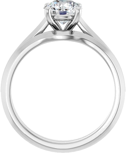 14K White 6.5 mm Round Solitaire Engagement Ring Mounting (7)