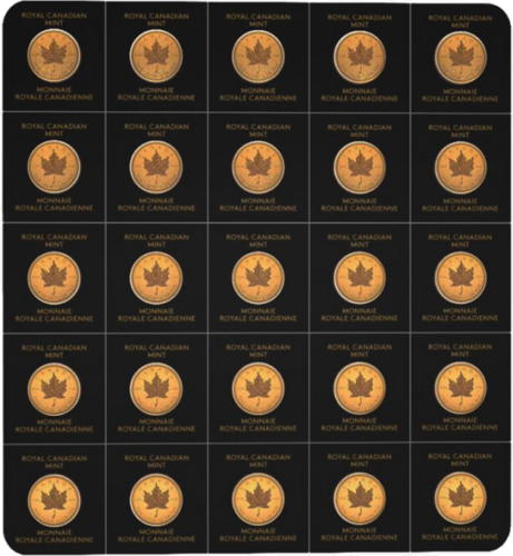 25 x 1 g Maplegram Klevo lapo auksinės monetos Kanada (3)