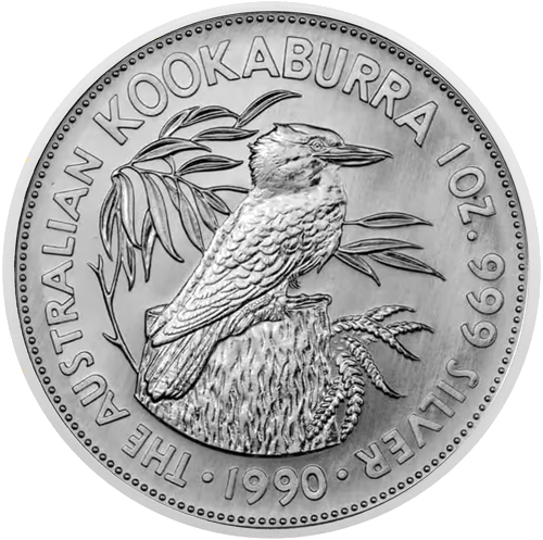 1990 Kookaburra Austrālija 1 oz sudraba monēta (1)