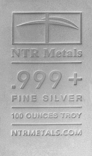 100 oz Серебряный слиток .999 NTR Metals (2)