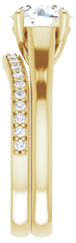 Sužadėtuvių Žiedas „Solitaire“ 585 Geltonojo Aukso Round 7.4mm (9)