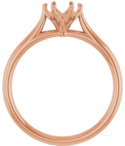 Sužadėtuvių Žiedas „Solitaire“ 585 Rožinis Aukso Round 5.8mm (2)