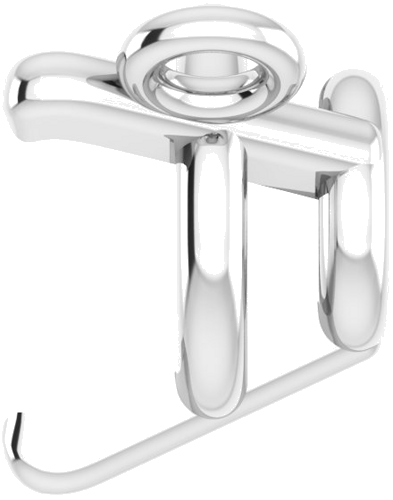 14K White 5 mm Round 3-Prong Necklace Center (3)