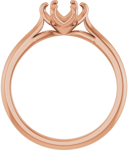 Sužadėtuvių Žiedas „Solitaire“ 585 Rožinis Aukso Round 7mm (2)