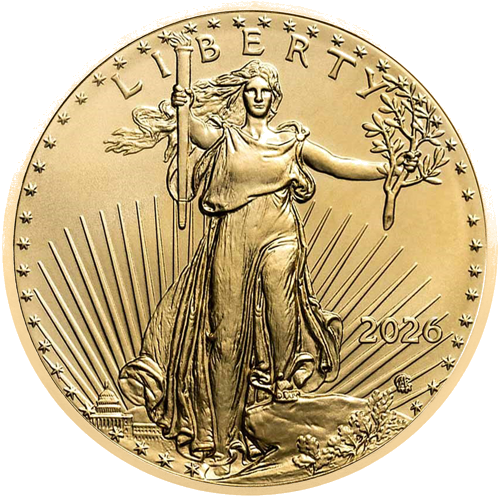 1/10 oz Amerikas Ērglis 2026 zelta monēta (2)