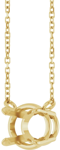 14K Yellow 9.5x7.5 mm Oval 18  Necklace Mounting (2)