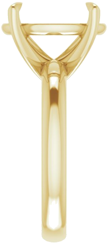 14K Yellow 14x10 mm Oval Solitaire Engagement Ring Mounting (4)