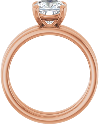 14K Rose 7 mm Cushion Solitaire Engagement Ring Mounting (7)