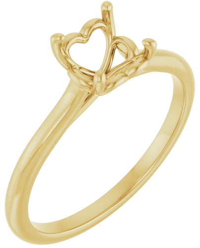 Sužadėtuvių Žiedas „Solitaire“ 585 Geltonojo Aukso Round 6.5mm (1)