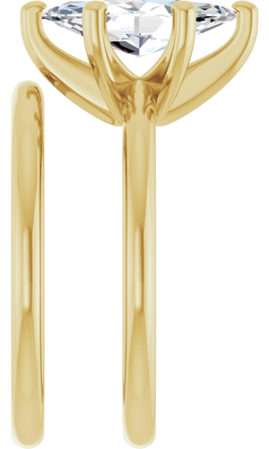 14K Yellow  12x6 mm Marquise Solitaire Engagement Ring Mounting (9)