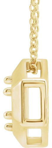14K Yellow 5 mm Round Geometric 16-18  Necklace Mounting (2)