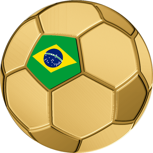 1/1000 oz Football Brazil 3000 Francs Chad Gold Coin (1)