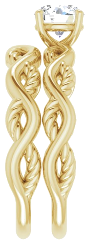 Sužadėtuvių Žiedas „Infinity-Inspired“ 585 Geltonojo Aukso Round 5.8mm (9)