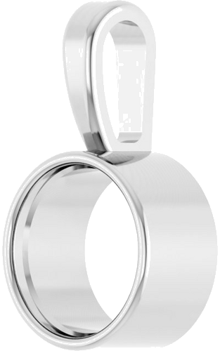 14K White 6.5 mm Round Bezel-Set Solitaire Pendant Mounting (2)