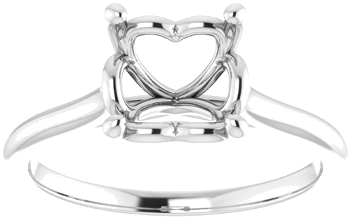 Sužadėtuvių Žiedas „Solitaire“ 585 Baltojo Aukso Square 6mm (3)